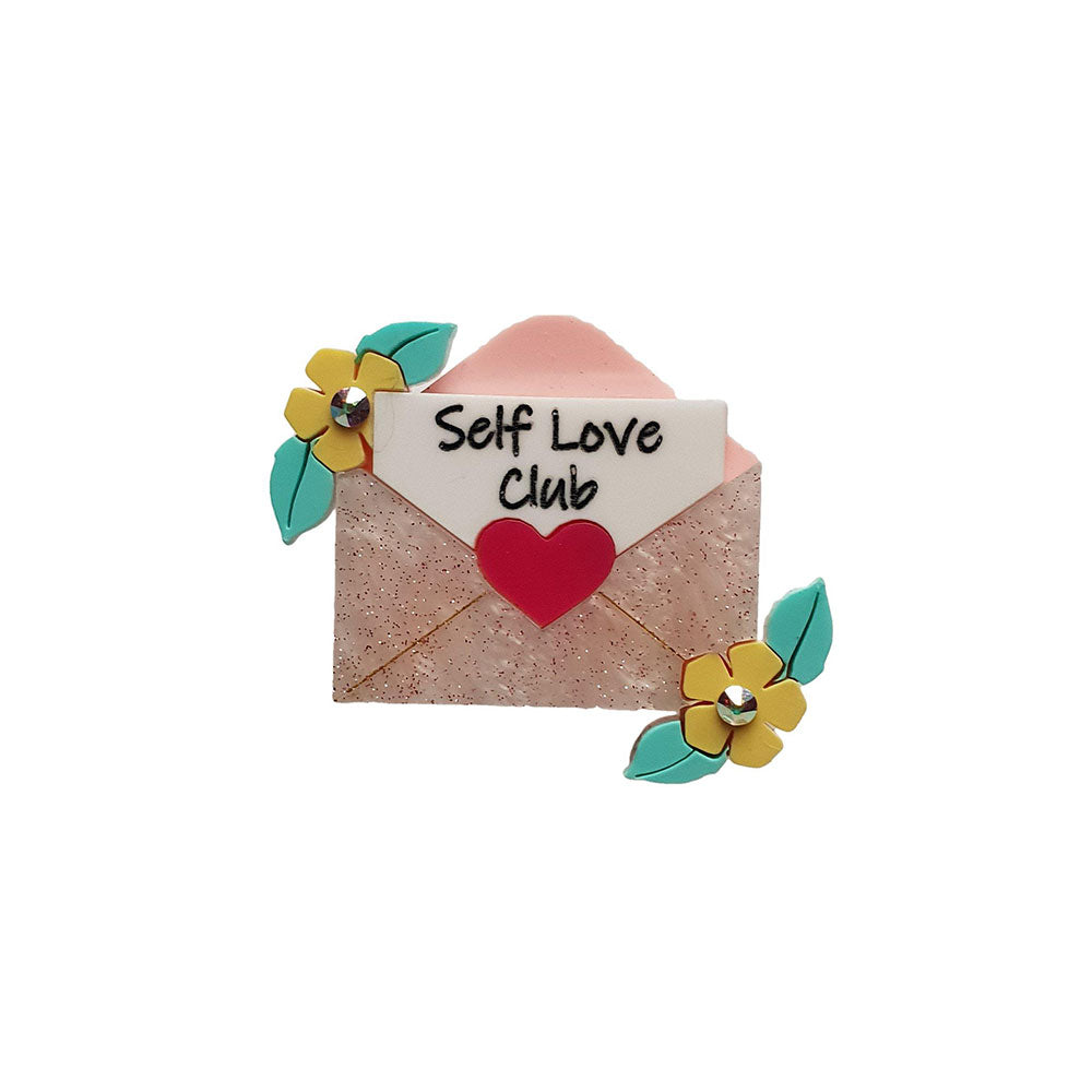 Self Love Club Brooch by Cherryloco Jewellery 4