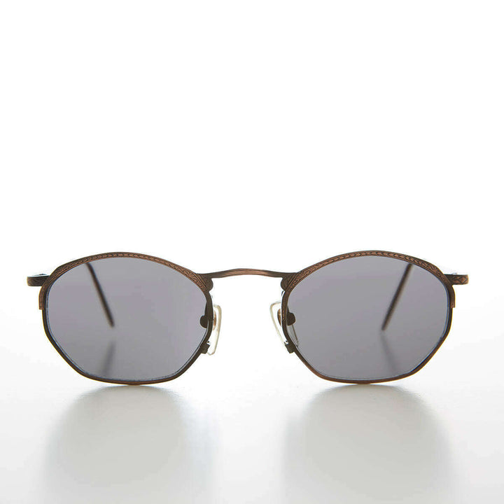 Semi Octagon Unisex Metal Vintage Sunglass  - Onas