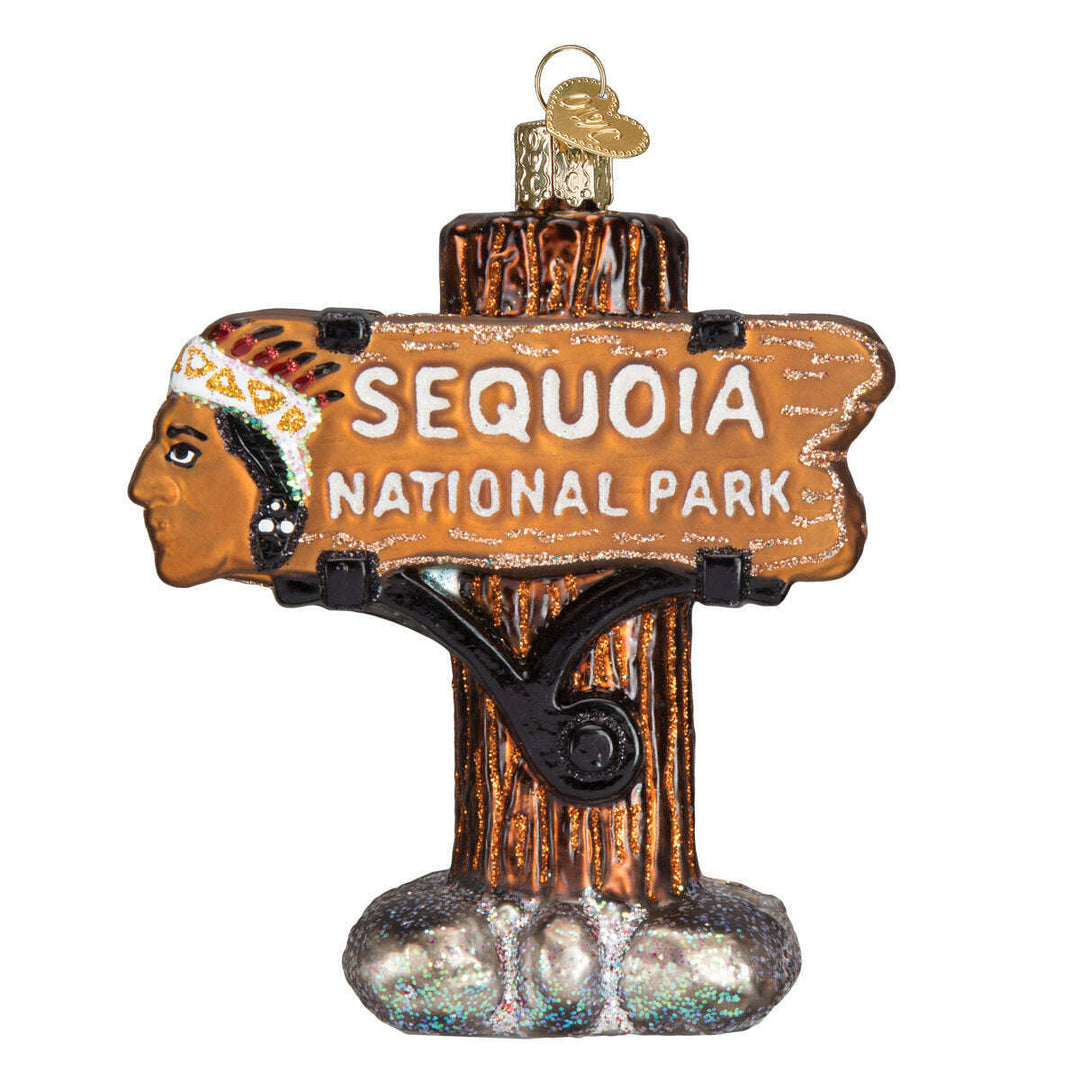 Old World Christmas Sequoia National Park Blown Glass Ornament