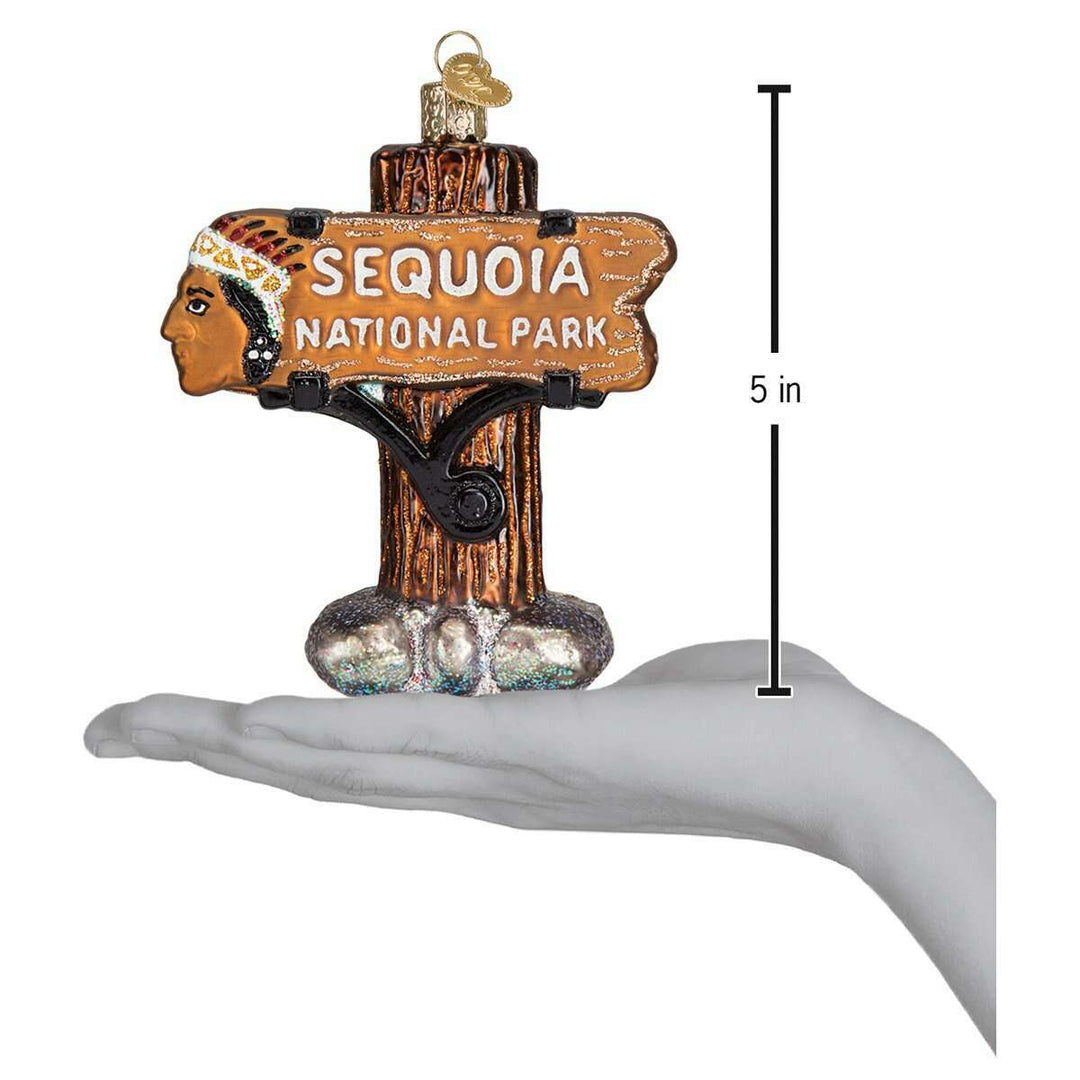 Old World Christmas Sequoia National Park Blown Glass Ornament