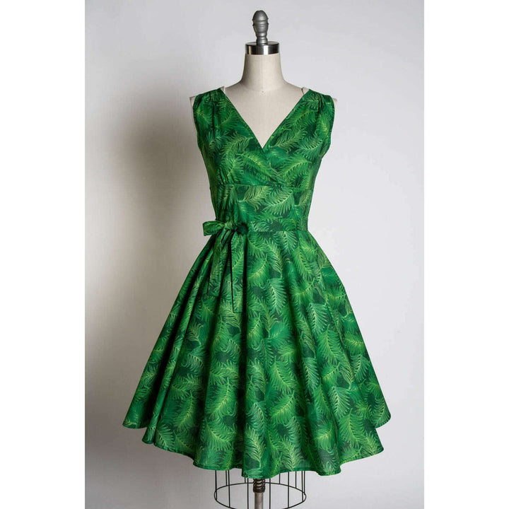 Serena Swing Dress- Green Ferns