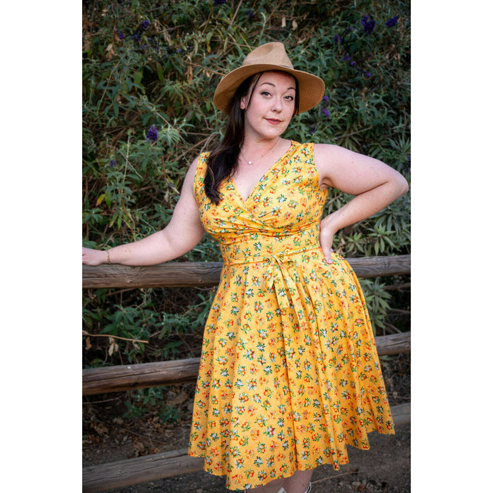 Serena Swing Dress- Orange County, Sunshine