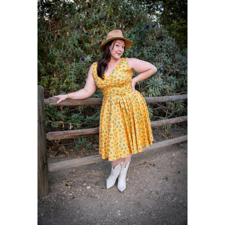 Serena Swing Dress- Orange County, Sunshine