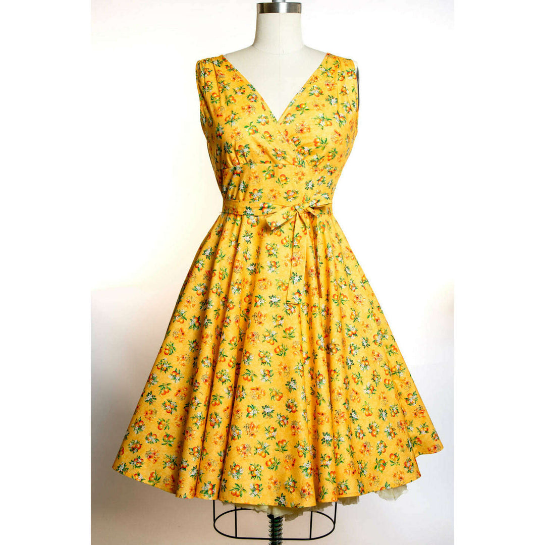 Serena Swing Dress- Orange County, Sunshine