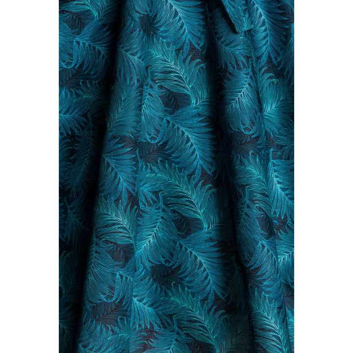 Serena Swing Dress- Teal Ferns