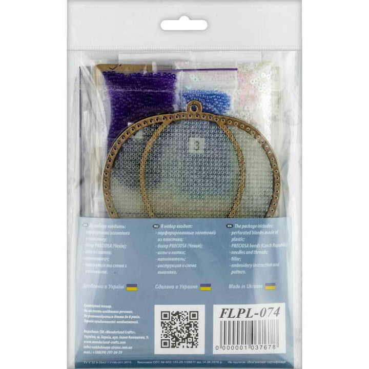Set for embroidery with beads on a plastic base FLPL-074