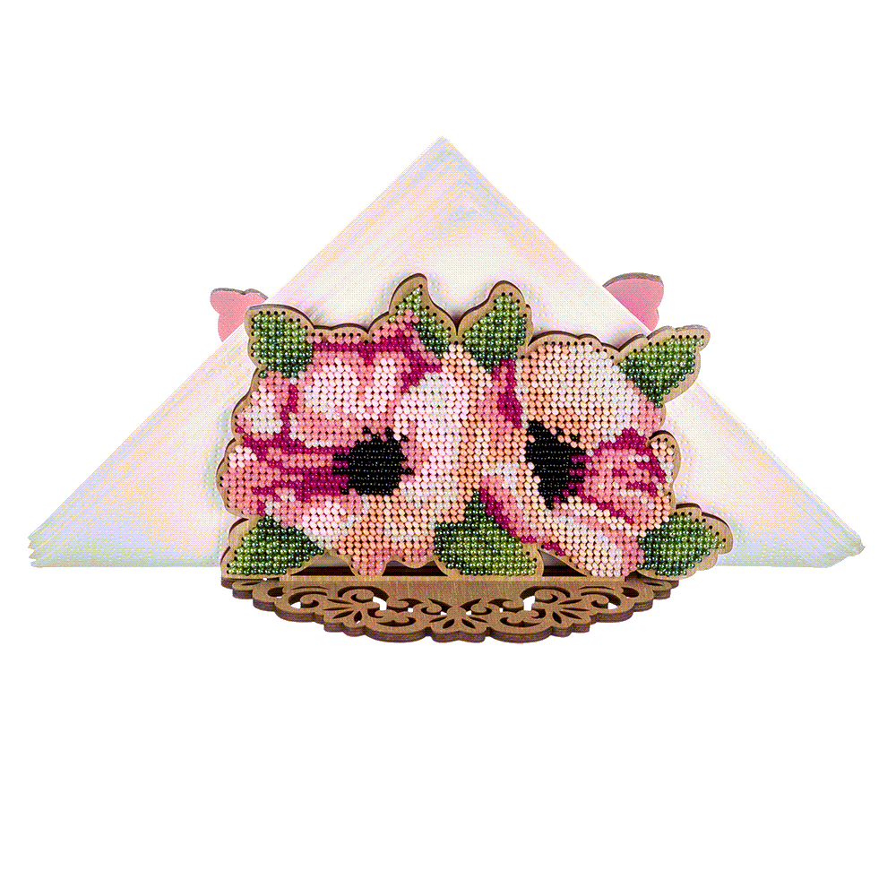 Set for embroidery with beads on wood FLK-247