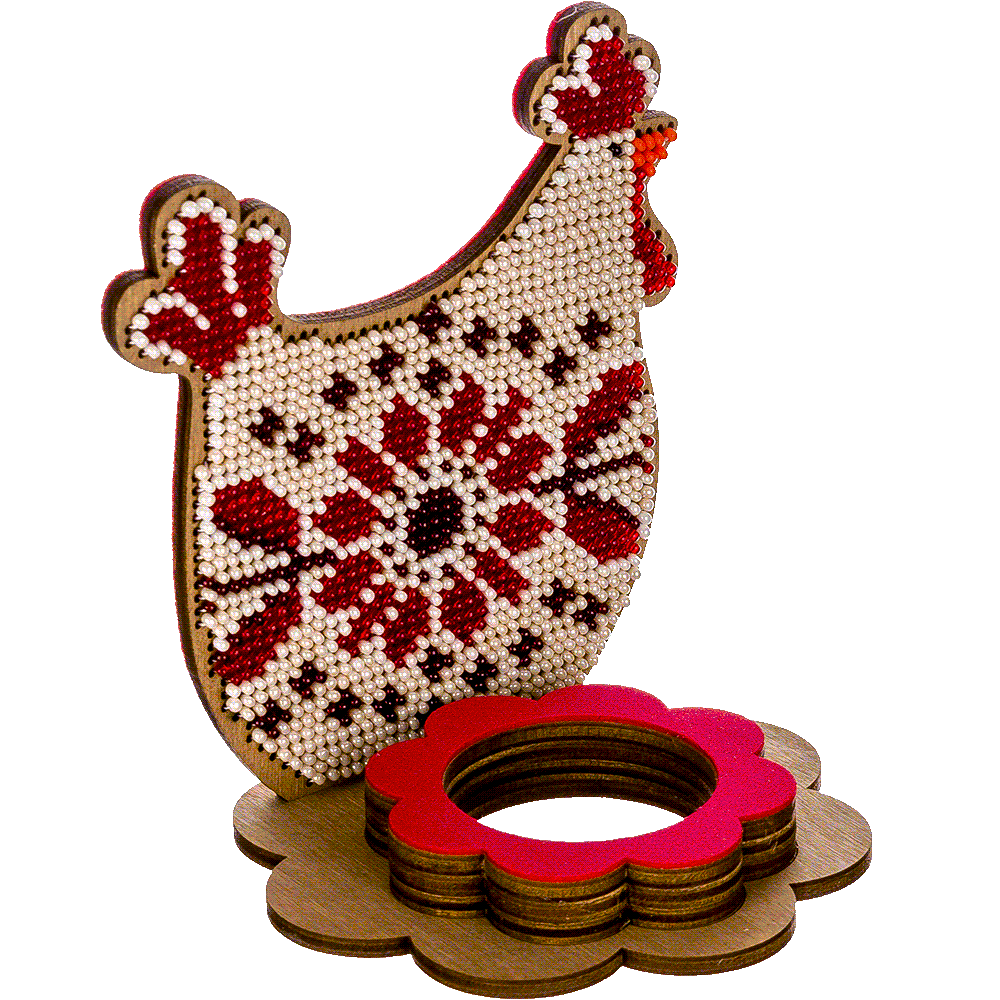 Set for embroidery with beads on wood FLK-266