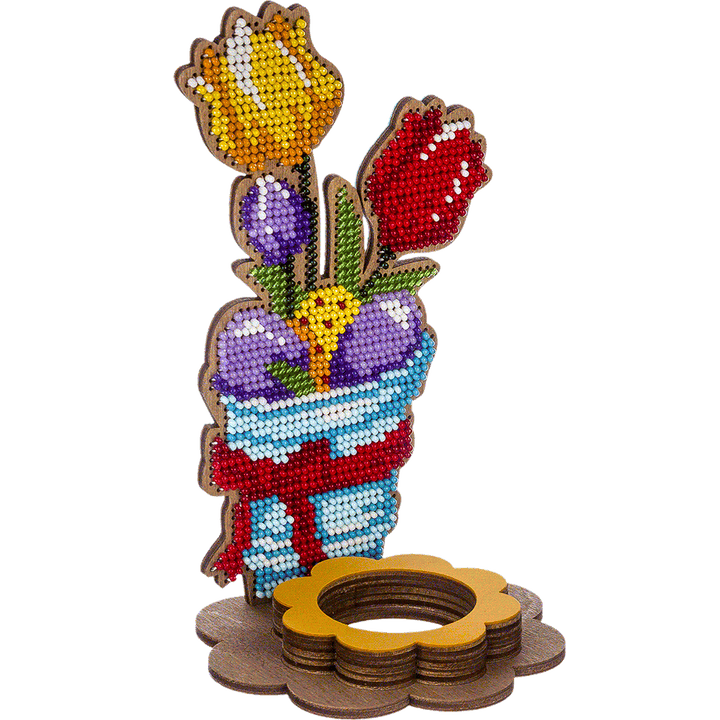 Set for embroidery with beads on wood FLK-329