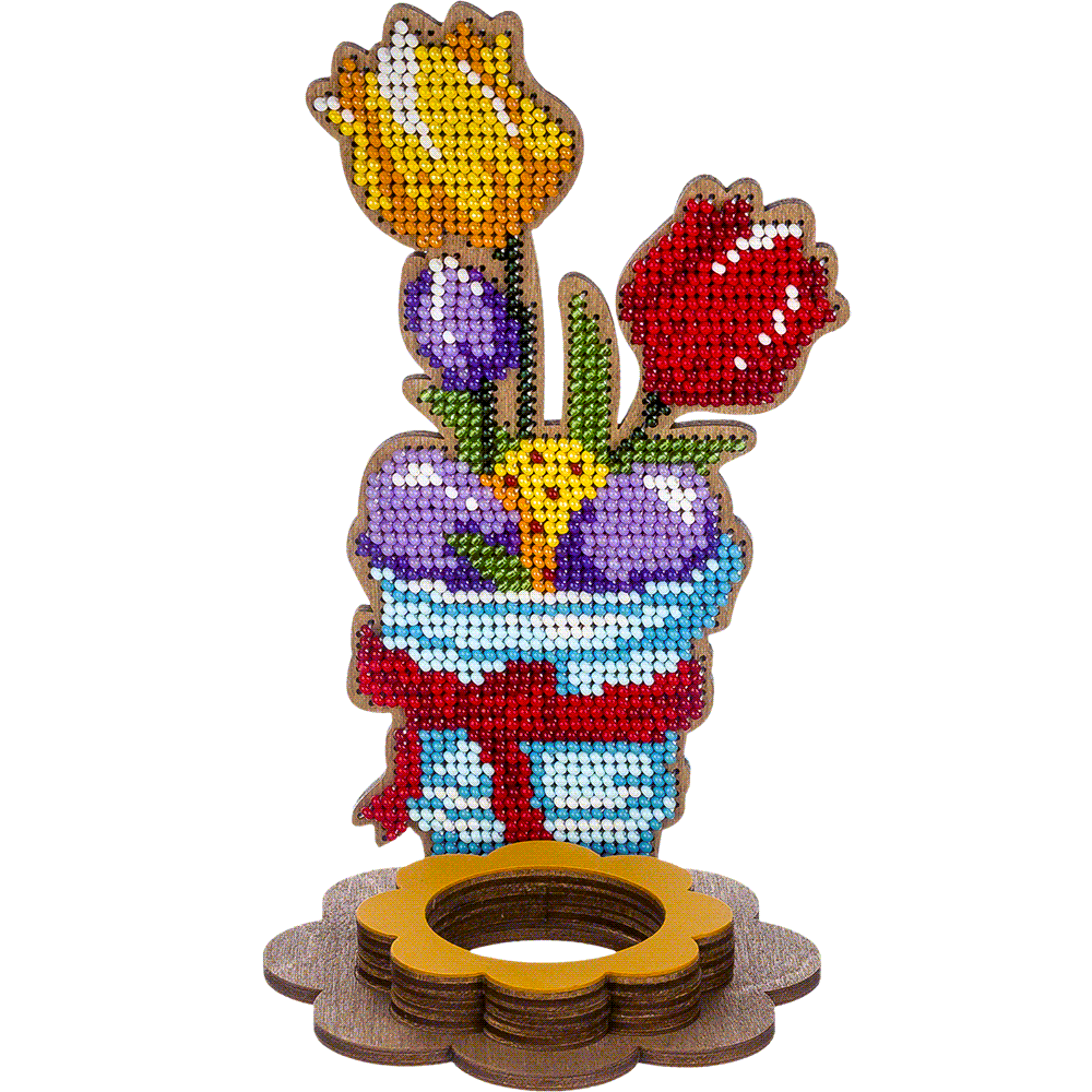 Set for embroidery with beads on wood FLK-329