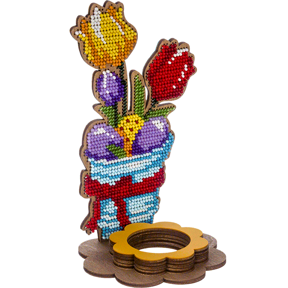 Set for embroidery with beads on wood FLK-329