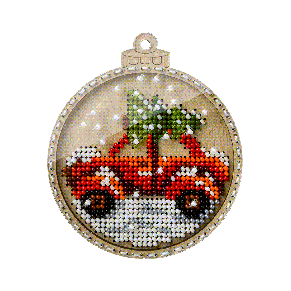 Set for embroidery with beads on wood FLK-371