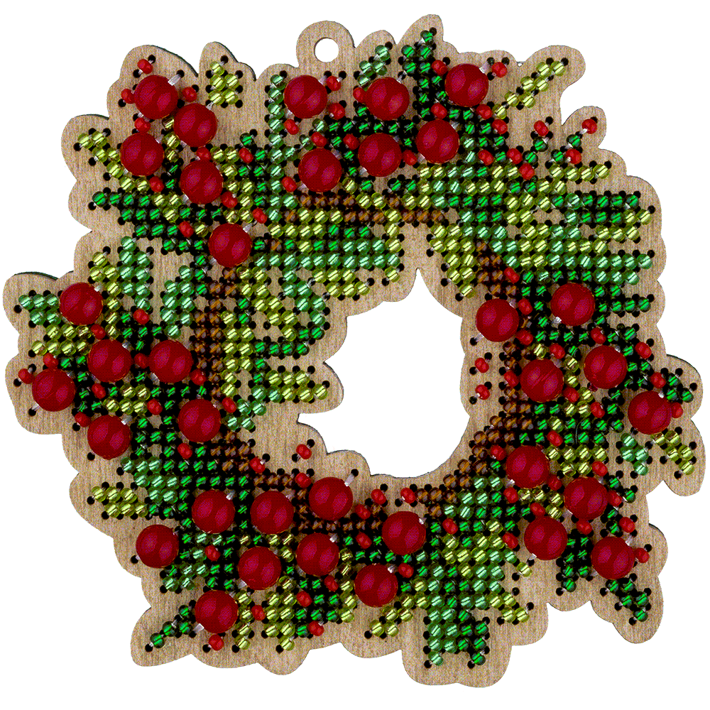 Set for embroidery with beads on wood FLK-386