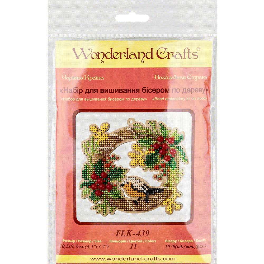 Set for embroidery with beads on wood FLK-439