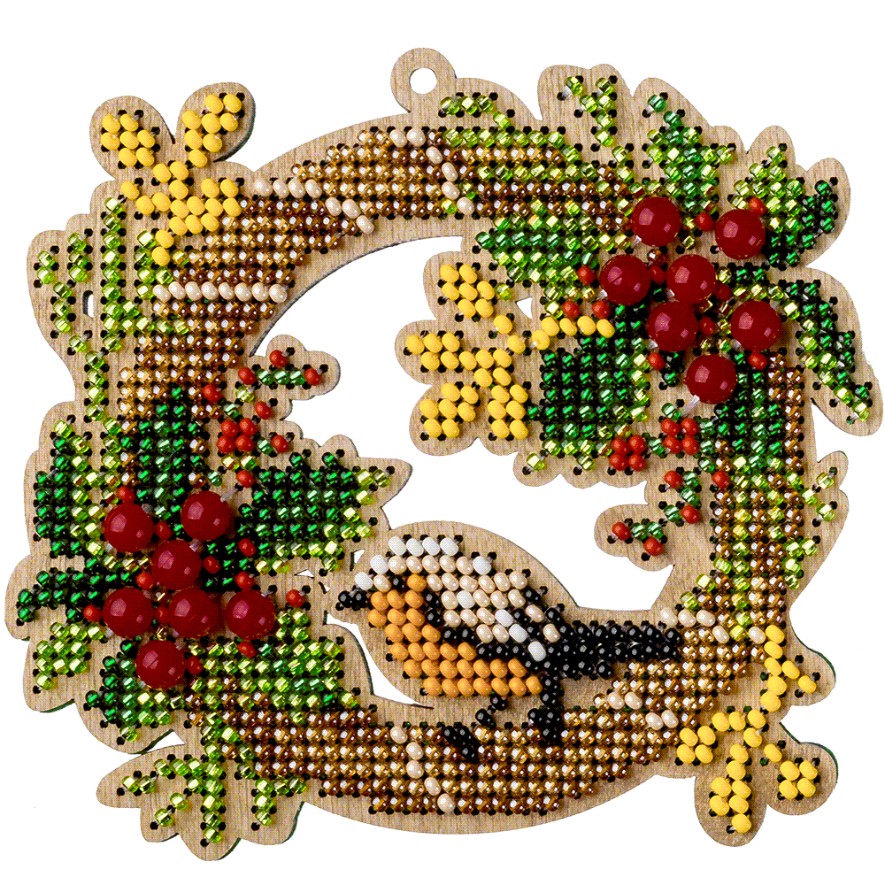 Set for embroidery with beads on wood FLK-439