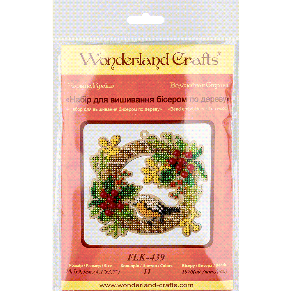 Set for embroidery with beads on wood FLK-439