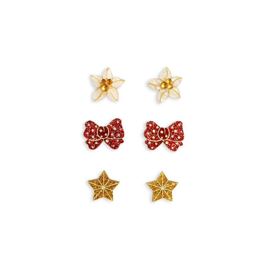 Set of 3 Christmas Earrings by Laliblue 