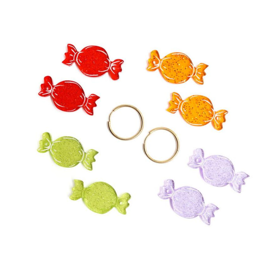 Set Of 4 Caramel Earrings by Laliblue 