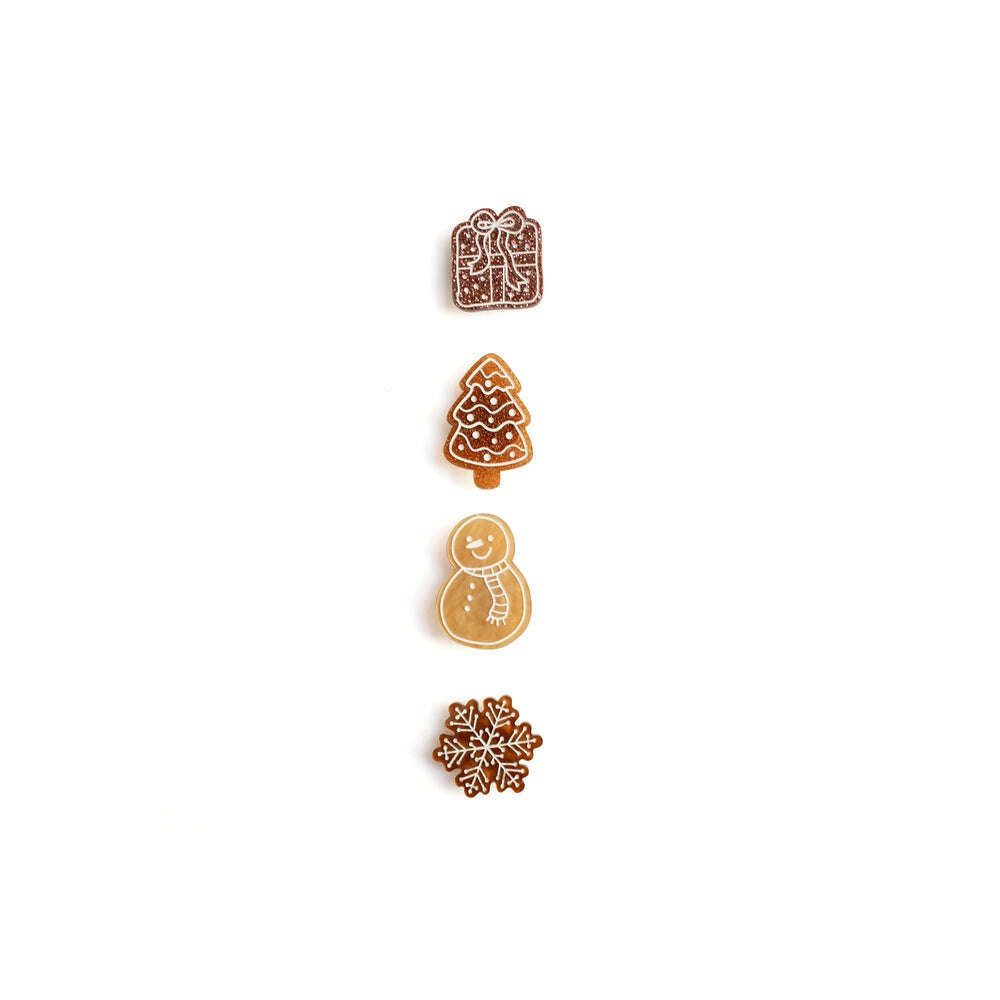 Set of 4 Gingerbread Cookie Button Covers by Laliblue – view 4