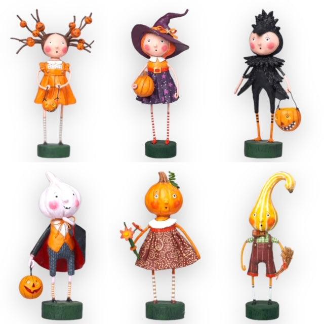 Set of 6 NEW for 2023 Halloween Figurines by Lori Mitchell - Quirks!