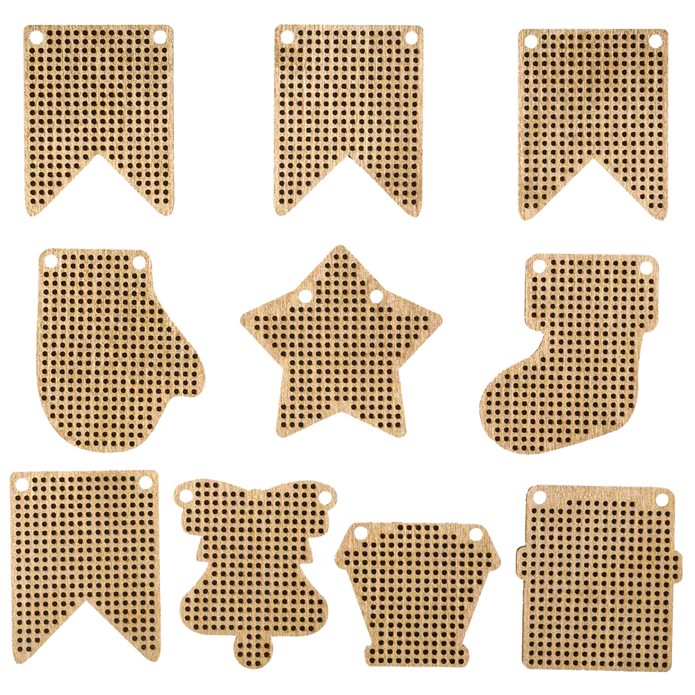 Set of blanks for embroidery on wood FLSW-009