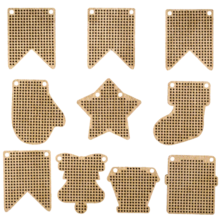 Set of blanks for embroidery on wood FLSW-009