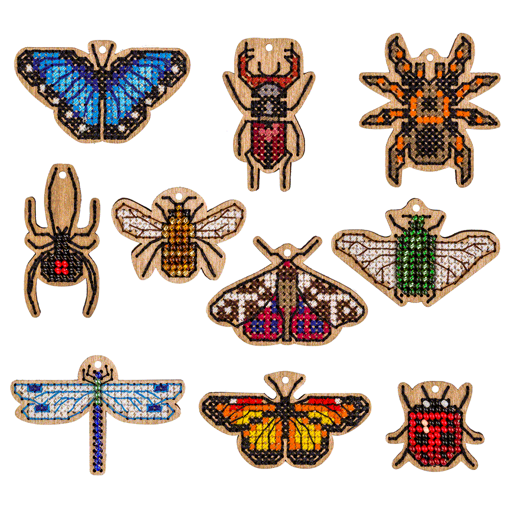 Set of blanks for embroidery on wood FLSW-012