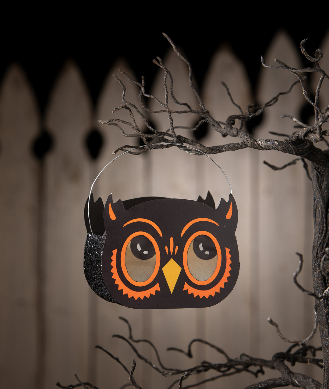 Owl Bucket Luminary by Bethany Lowe Designs, halloween decor