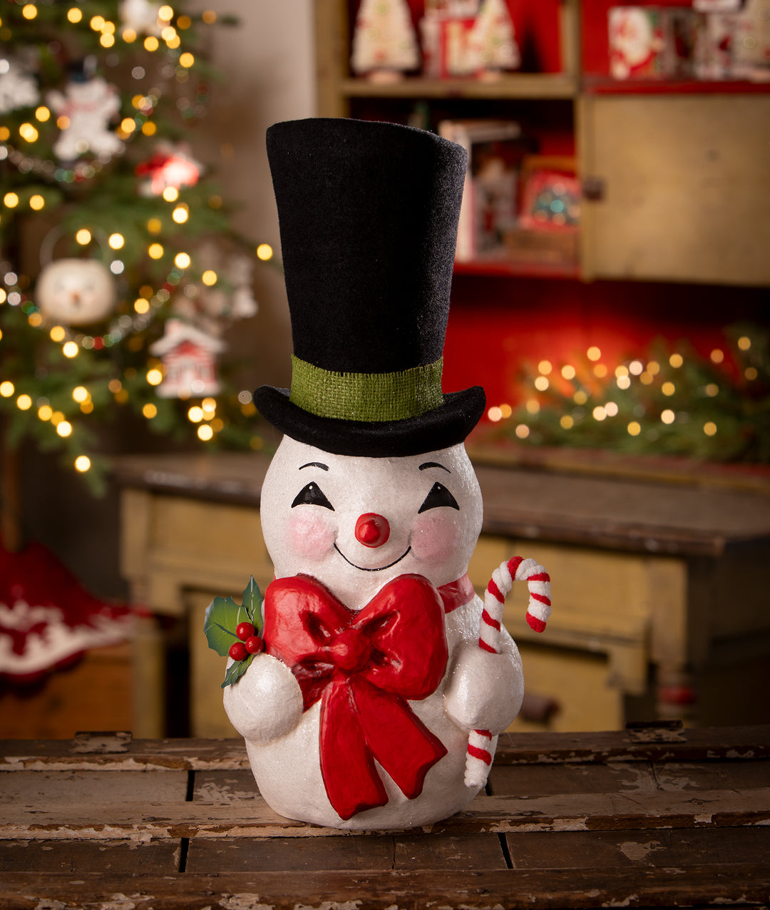 Tall Hat Jolly Snowman by Bethany Lowe Designs, christmas decor