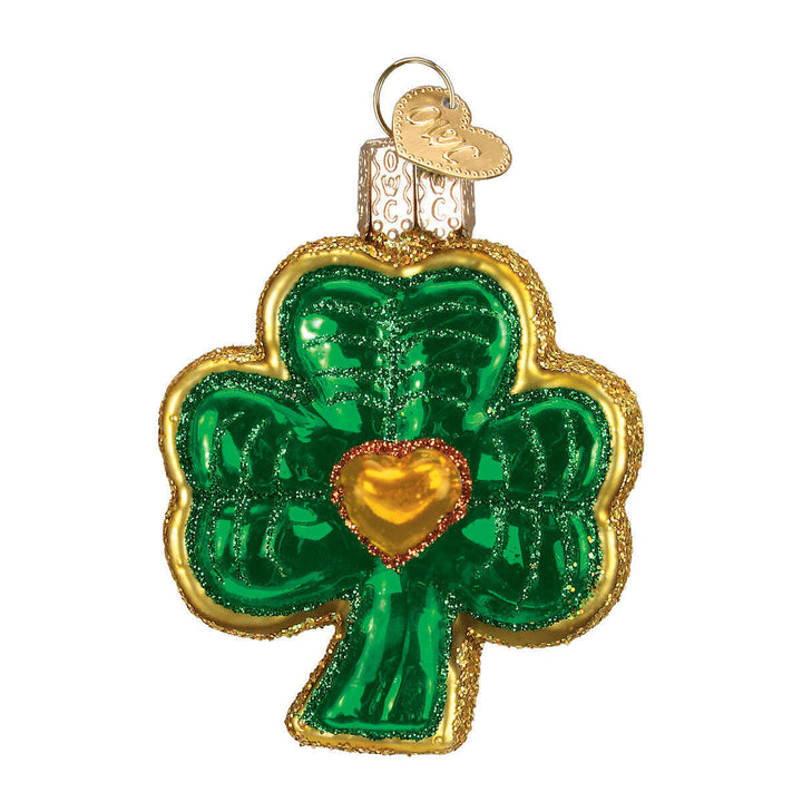 Old World Christmas Shamrock Blown Glass Ornament