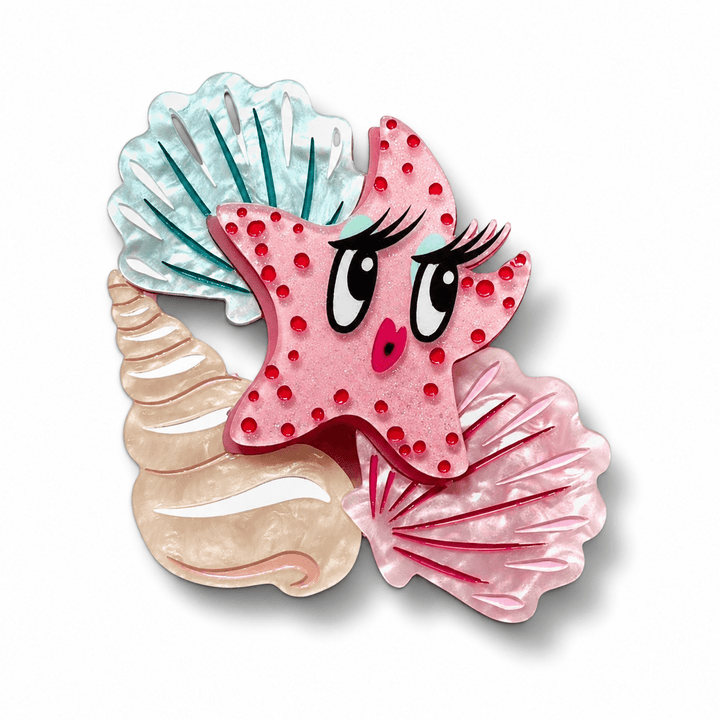 She Sells Seashells Brooch by Miss Fluff x Lipstick and Chrome
