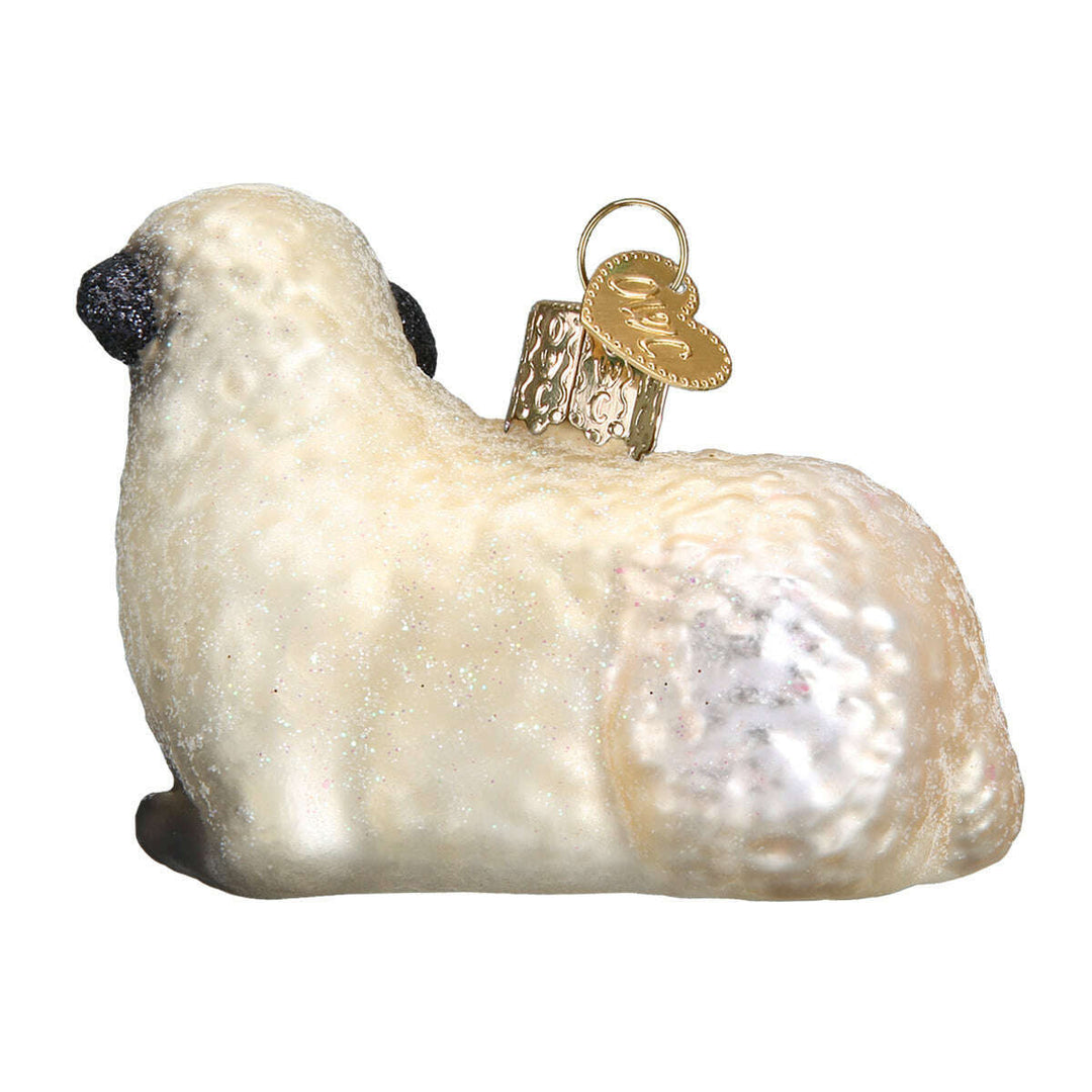 Old World Christmas Sheep With Lamb Blown Glass Ornament