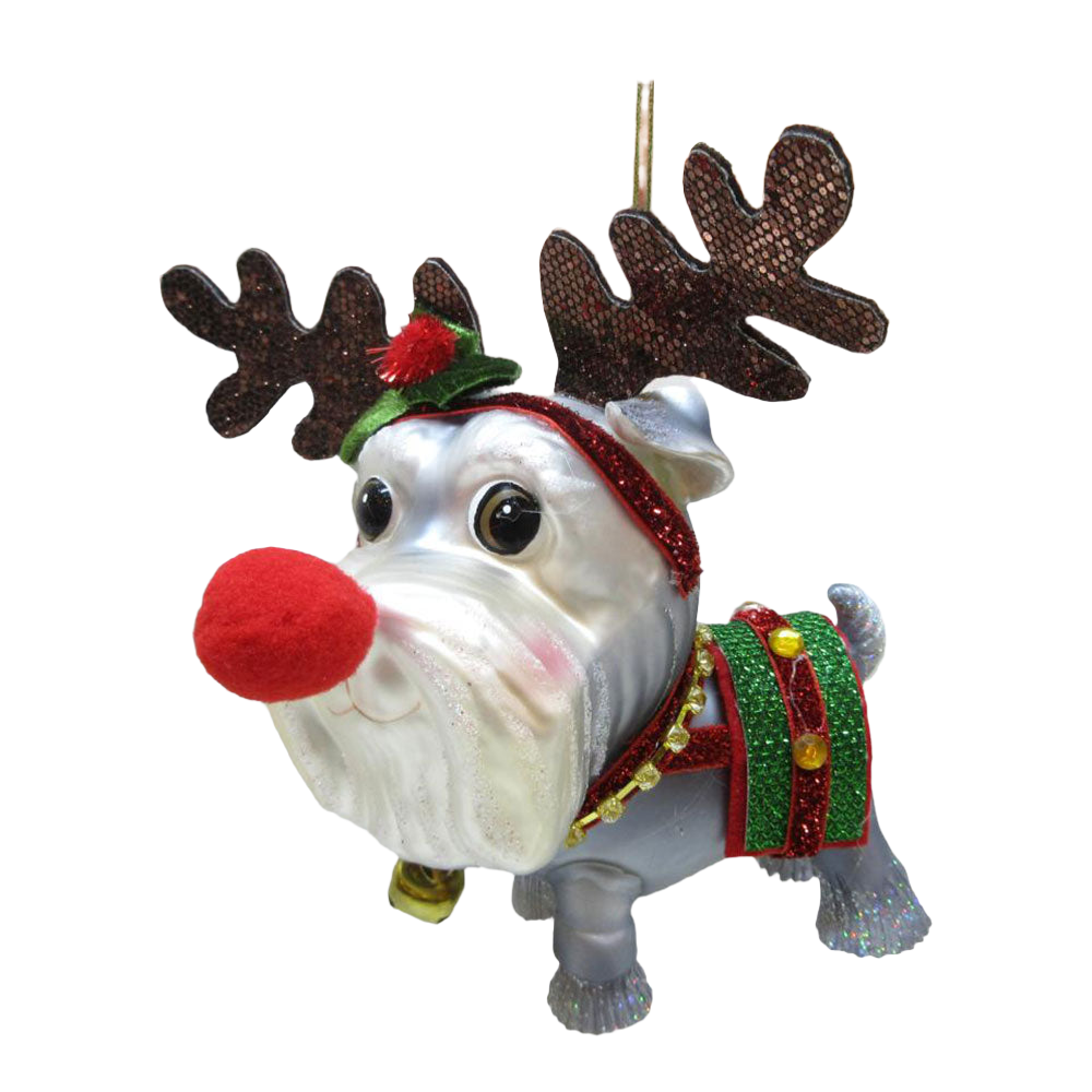 Shih Tzu in Rudolph Costume Ornament by December Diamonds