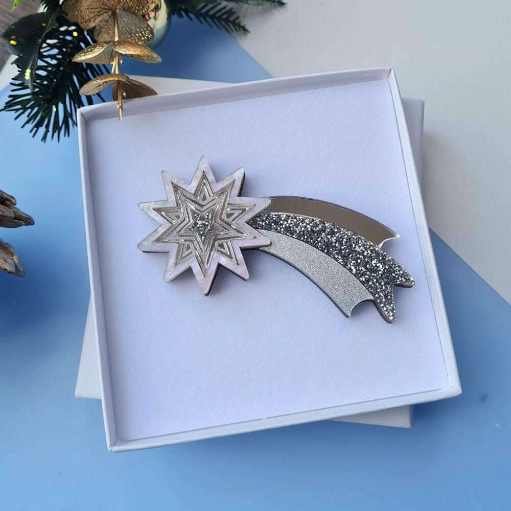 Shooting Star Brooch by Cherryloco Jewellery 3