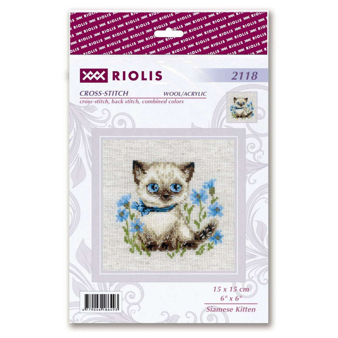 Siamese Kitten R2118 Counted Cross Stitch Kit