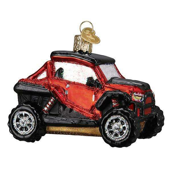 Old World Christmas Side-by-Side ATV Blown Glass Ornament