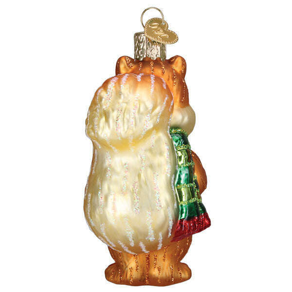 Old World Christmas Silly Christmas Squirrel Blown Glass Ornament