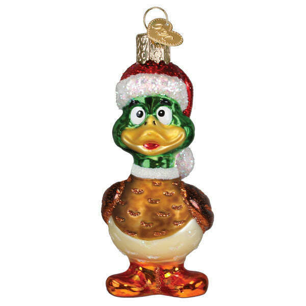 Old World Christmas Silly Santa Duck Blown Glass Ornament