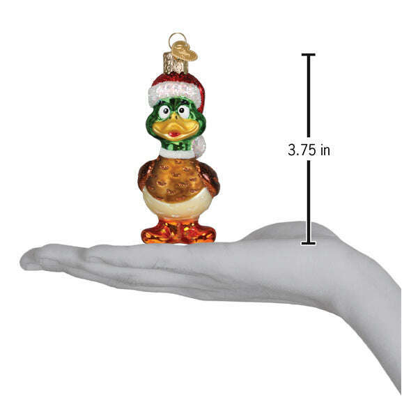 Old World Christmas Silly Santa Duck Blown Glass Ornament