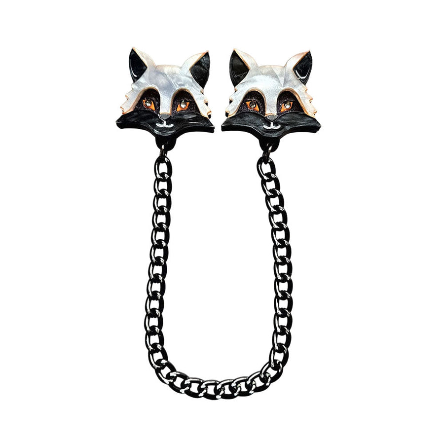 Silver Fox Collar Clips by Cherryloco Jewellery 1