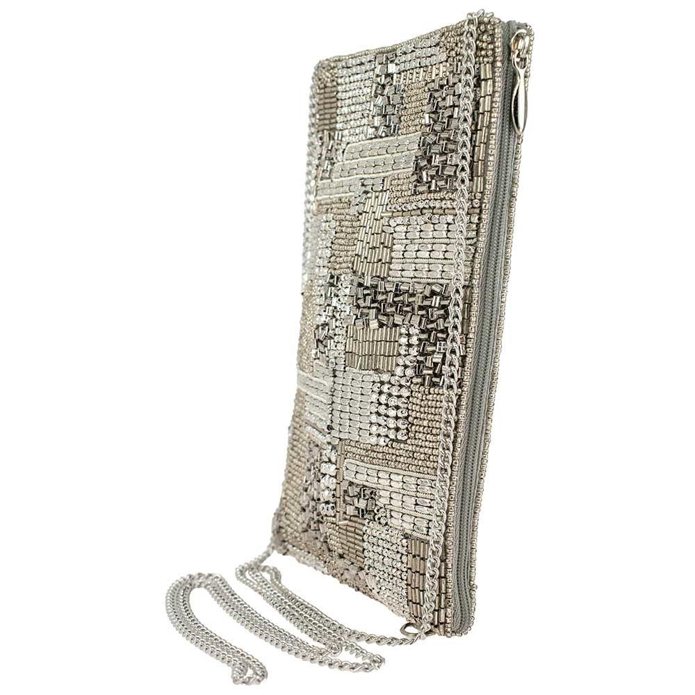 Silver Maze Crossbody Phone Bag by Mary Frances image 4