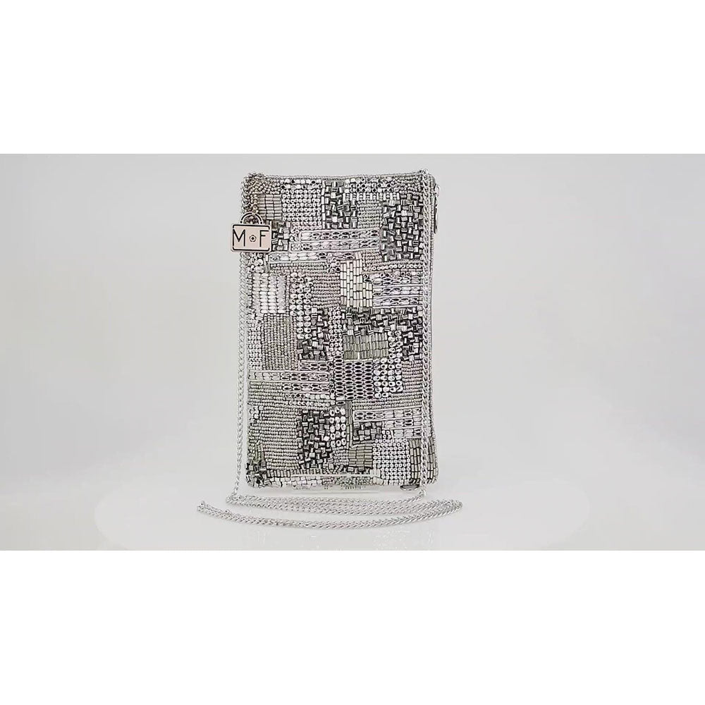 Silver Maze Crossbody Phone Bag by Mary Frances image 9