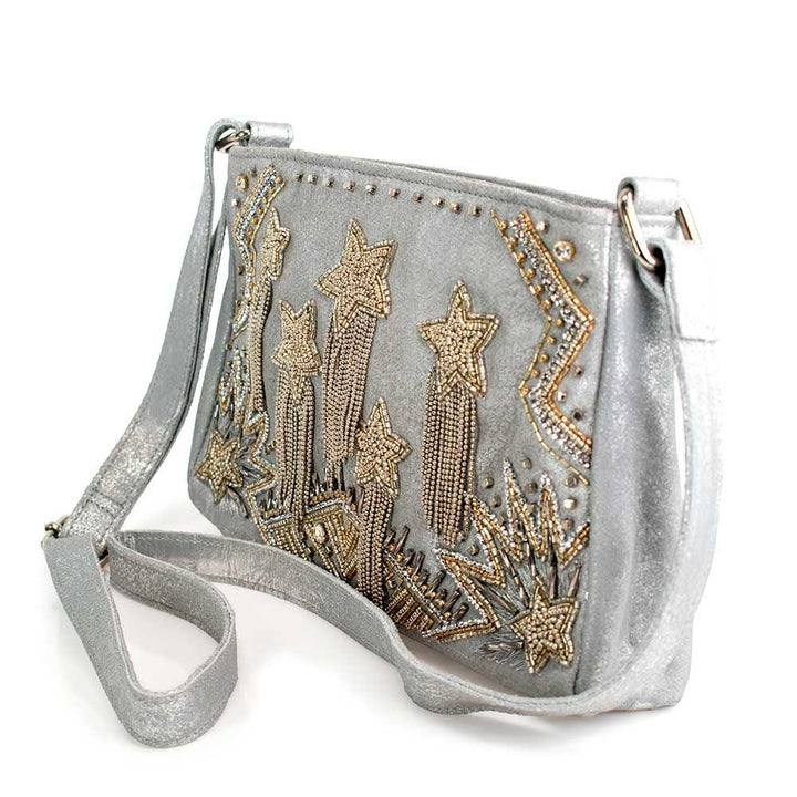 Silver Streak Crossbody Handbag by Mary Frances image 3