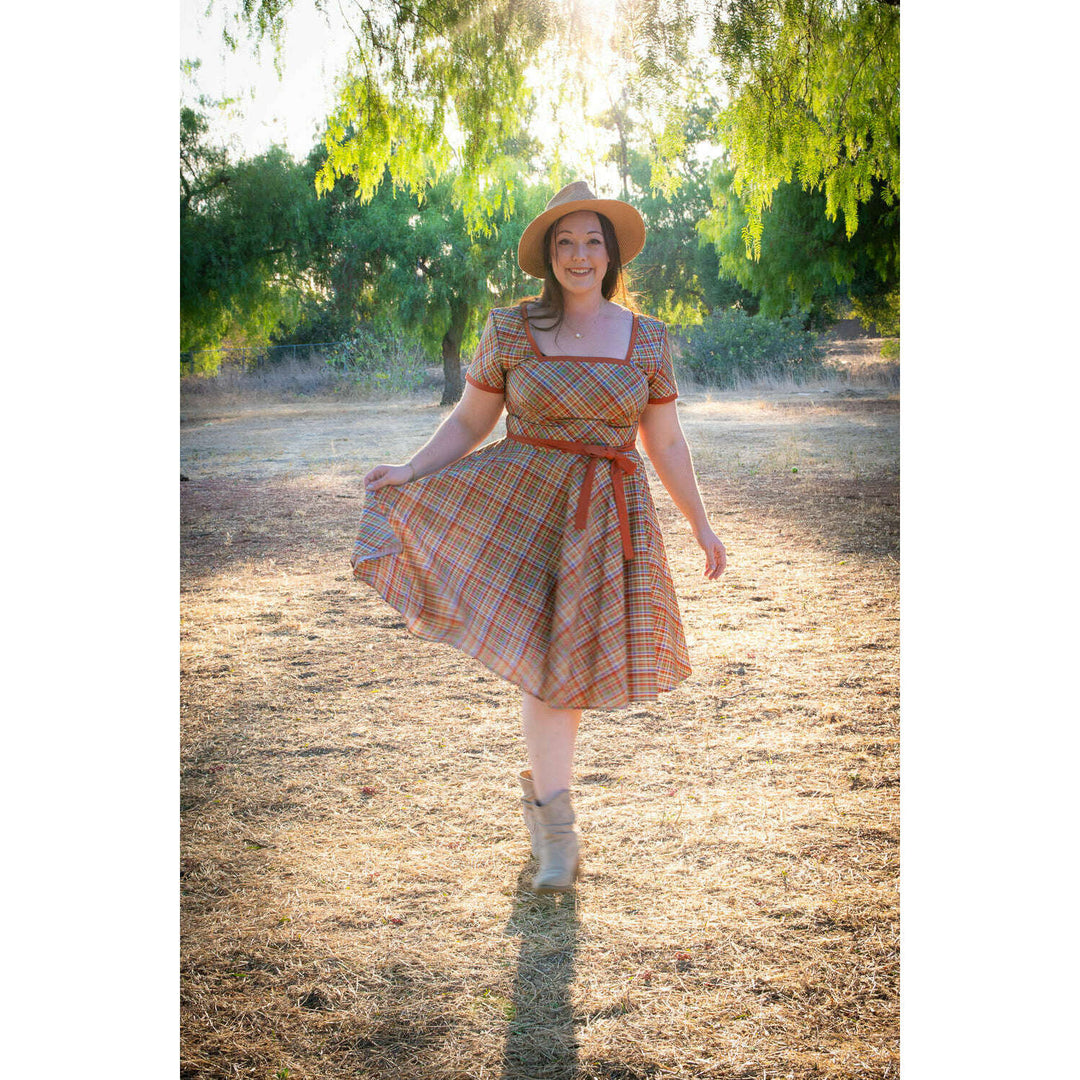 Simone Dress- Rusty Plaid *sale