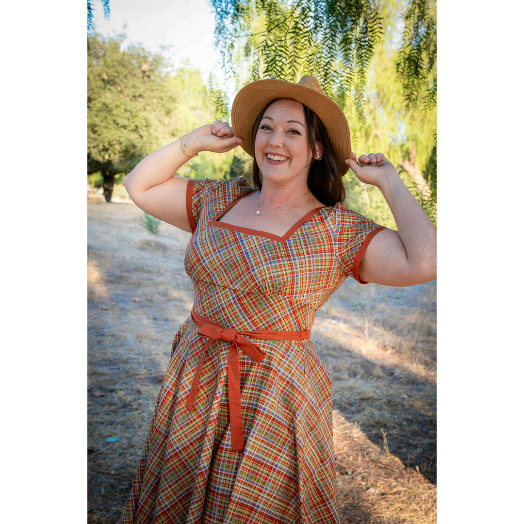 Simone Dress- Rusty Plaid *sale