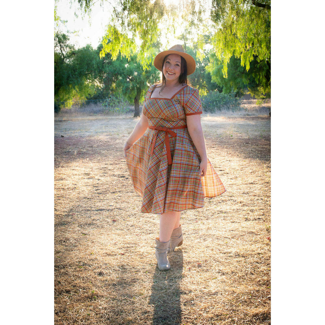 Simone Dress- Rusty Plaid *sale