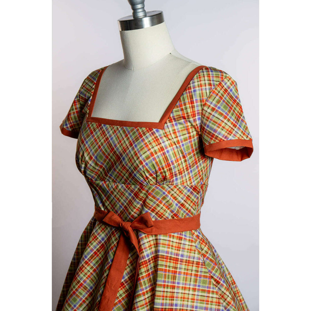 Simone Dress- Rusty Plaid *sale