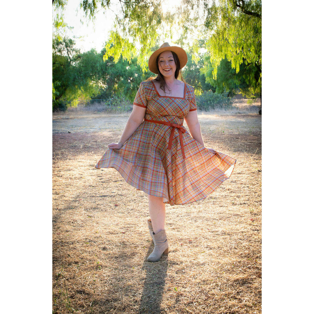Simone Dress- Rusty Plaid *sale