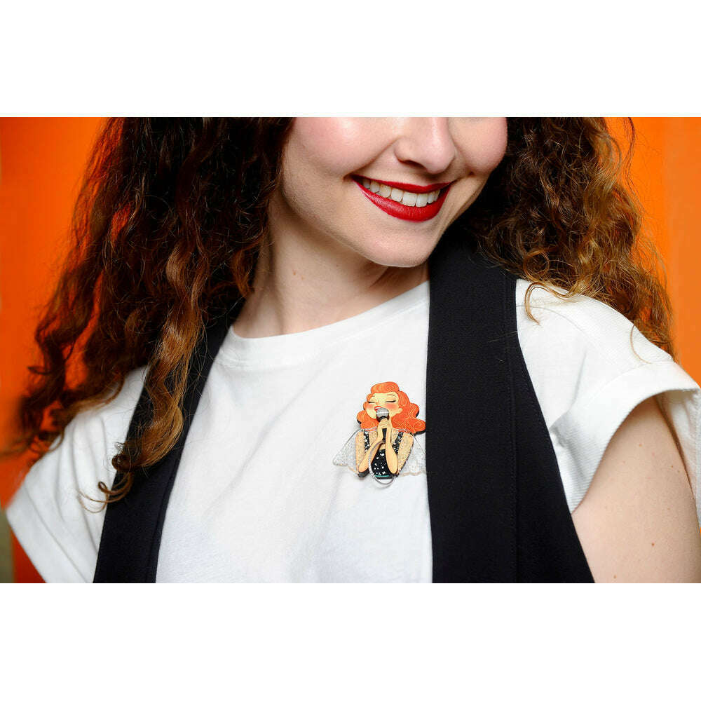 Singer with Microphone Brooch by Laliblue 3