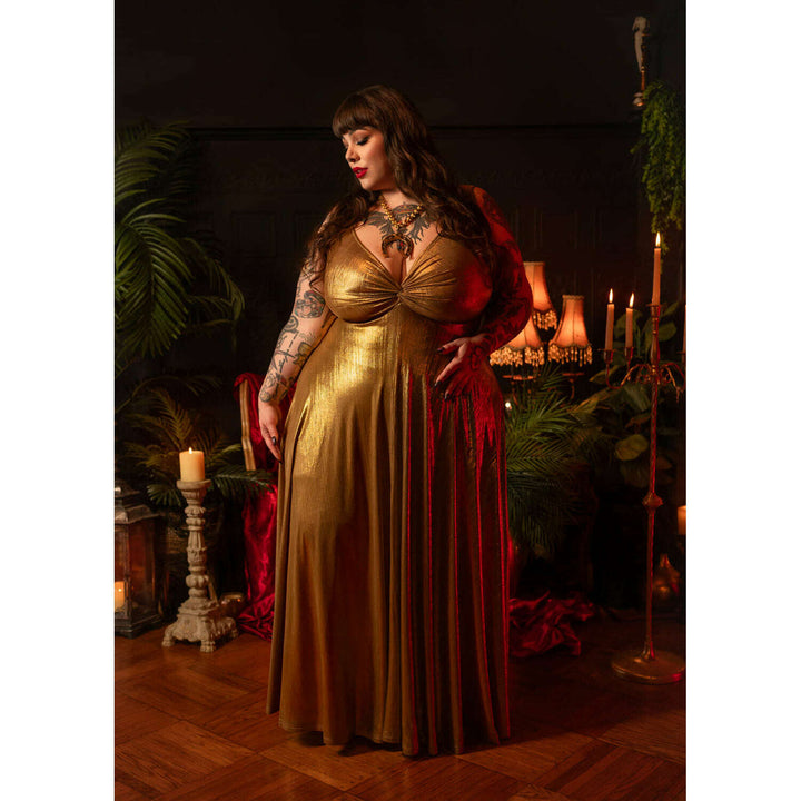 Siren Dress in Liquid Gold
